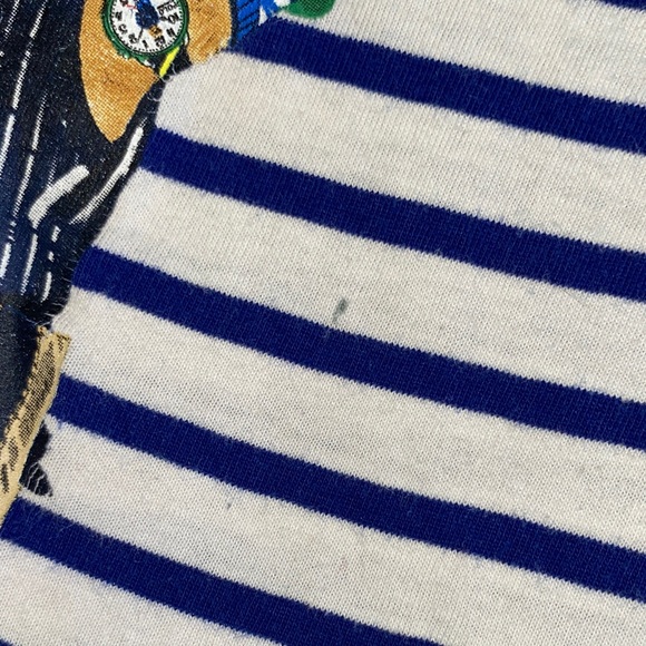 Ralph Lauren • Kids • Blue and White Striped Tee with Bear Design - Picture 5 of 5